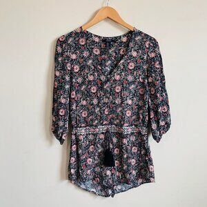 Forever 21 Floral Print Romper Women's Size Small